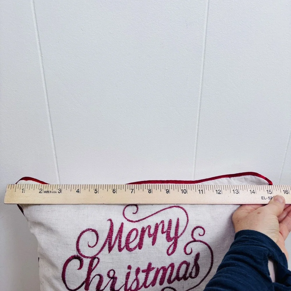NEW Christmas Throw Pillow Red Little Merry Christmas Truck by‎ Secret Celebrity